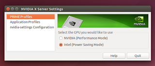 Ubuntu Nvidia Settings Prime profiles